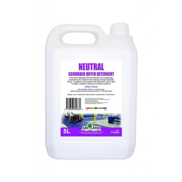 Neutral Scrubber Dryer Detergent Floor Cleaner 5Litre
