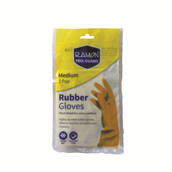 Ramon Pro-Guard Rubber Gloves Yellow Medium