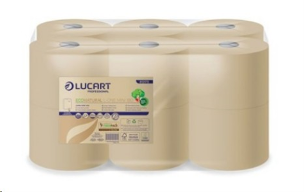 Lucart EcoNatural L-ONE Mini Toilet Roll 2 Ply Natural  12x800sheets