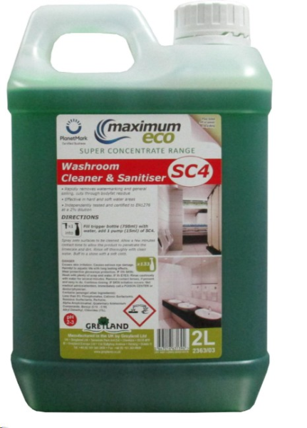 SC4 Super Concentrate Washroom Cleaner Sanitiser 2 Litre